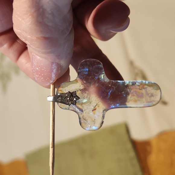 Iridescent Cross Pendant - Picture 3 of 3